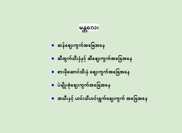 မန္တလေးဈေးကွက်  စိုက်ပျိုးရေးထုတ်ကုန် ဈေးနှုန်းအခြေအနေများ