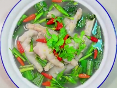 ထိုင္းစတိုင္လ္ ၾကက္ေျခေထာက္ေပါင္းခ်ဥ္ငံစပ္ခ်က္နည္း